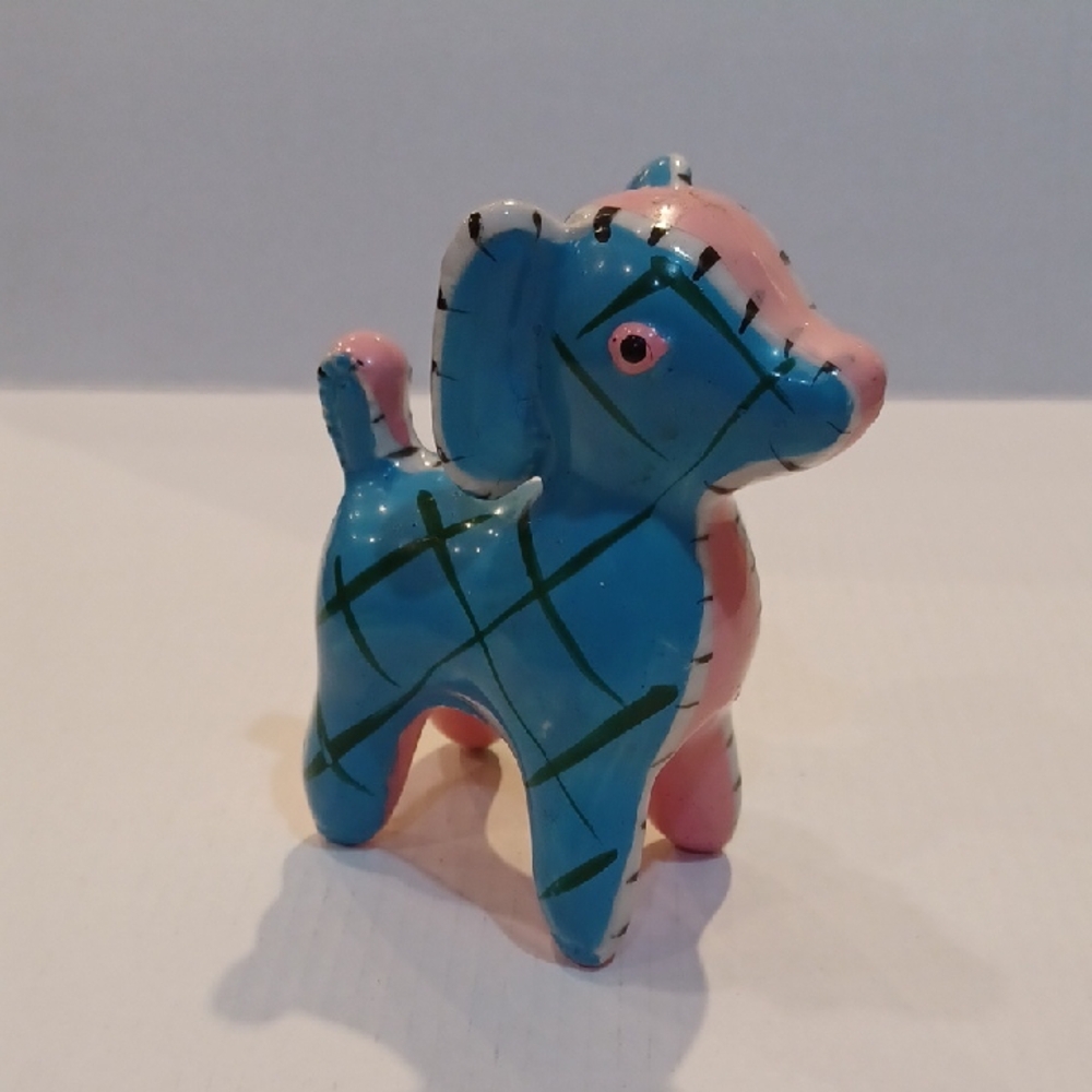 Colorful Ceramic Dog Figurine